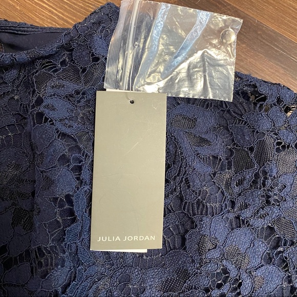 Julia Jordan navy blue formal top lace jumpsuit 8 - Picture 9 of 10